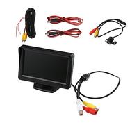 CAXUSD 1set Lcd Rear View Monitor Reverse Camera Kit for Trucks Rvs and Cars Easy Installation High Definition Display Automatic Video Reversing Driving Safety
