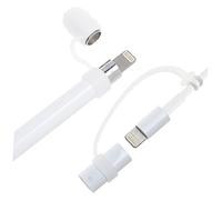 CAXUSD 1set Stylus Pen Tip and Cap Protective Cover Sleeves for Pencil Easy to Install and Remove Compact Design White