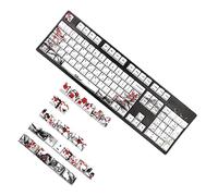 CAXUSD 1set Thermal Sublimation Keycaps for Mechanical Gaming Keyboards Original Height Design Easy to Clean Replacement for Old Keycaps