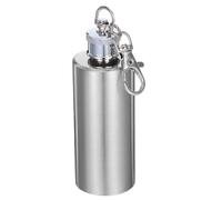 CAXUSD 2 Oz Mini Portable Stainless Steel Keychain Flask with Compact Cylindrical Design for Outdoor and Holidays, Stylish Pocket Camping Hip Flask for Men and Women