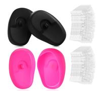 CAXUSD 2 Pairs Ear Water Protectors Silicone Ear Covers Universal Size Multi-purpose for Barbershop and Bathrooms Protection
