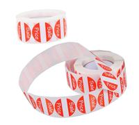 CAXUSD 2 Rolls Market Pricing Stickers for Retail and Coated Labels Per Roll Red Adhesive Price Tags for Garage and Supermarket Product Labeling