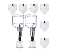 CAXUSD 2 Sets Vacuum Cupping Kit, Heart Shaped Chinese Massage Cups, PC Metal Plastic Manual Pump, Anti Cellulite Muscle Vacuum Therapy at Home Cupping Massage