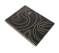 CAXUSD 2026 Academic Calendar Weekly Monthly Planner A4 Spiral Bound Notebook with Gold Foil Lines, Small Size Office and Teacher Planner for Students and Professionals