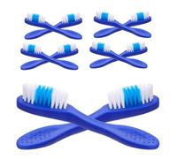 CAXUSD 20pcs Blue Multifunctional Detention Dental Care Toothbrushes with Soft Nylon Bristles and Short Handle for Correctional Facility Teeth Cleaning, for Travel and Jewellery Cleaning