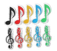 CAXUSD 20pcs Music Note Paper Clips Book Page Holder Practical Plastic Clamp Accessories for Sheet Music Lightweight Stationery for Piano Book