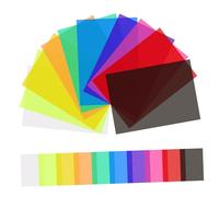 CAXUSD 20pcs PET Colour Lighting Filter Sheets 29.7x21cm 10 Assorted Colours Double-Sided Protection For Video Shooting and Versatile Use