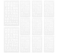 CAXUSD 20pcs Reusable Letter Stencil Templates for Painting DIY Crafts Scrapbook Canvas Rock Wall Art Fabric Chalkboard Lightweight Plastic Hollow Design for Precise Journal and Home