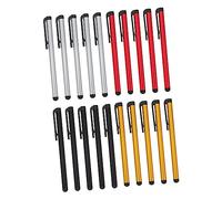 CAXUSD 20pcs Sensitivity Stylus Pen Set for Tablets and Touchscreen Devices Compatible with Ipad and Smartphones Soft Tip Scratch-resistant Multiple Colors Black Red