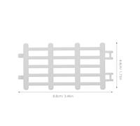 CAXUSD 20Pcs Small White Miniature Plastic Farm Fences Set for Micro Landscape Garden Decoration, Decorative Fence Accessories for Doll Houses and Outdoor Scenes