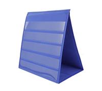 CAXUSD 20pcs Teaching Display Stand Sentence Strips Word Card Holder Standing Pocket Chart Organize Teachers Size Easel Homeschool Tabletop Visual Classroom Office File Presentation Blue