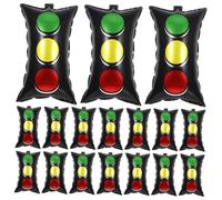 CAXUSD 20PCS Traffic Light Balloon Aluminum Foil Red Yellow Green Traffic Signal Balloons for Race Car Birthday Party Decorations