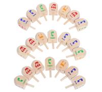 CAXUSD 20pcs Wooden Dreidels Handcrafted Spinning Tops for Adults for Hanukkah Celebrations Educational Games and Family Bonding Activities