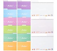 CAXUSD 25pcs Recipe Card Dividers Rounded Corner Kitchen Cookbook Cards for DIY Cooking Notes with Smooth Surface and Portable Random Color