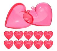 CAXUSD 25Pcs Red Heart Shaped Plastic Candy Boxes with Lid 65X63X37Mm Acrylic Valentine’S Day Fillable Storage Containers for Party Favors and DIY Crafts