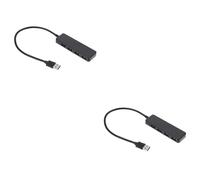CAXUSD 2pcs 4-port Usb Hub Usb 3.0 Dock Holder Expandable Data Hub for Computers Tablets