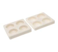 CAXUSD 2pcs Beige Silicone Arabic Round Mold for DIY Eid Candy and Cake Baking, Heat Resistant and Easy to Clean, for Professional Cake Shop Baking and Creative Holiday Sweets