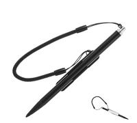 CAXUSD 2pcs Black Stylus Pens for Resistive Touchscreen with Anti-lost Lanyard and Clip, Aluminium and Abs Stylus Pens for Order Machines and Gaming Consoles, Screen Protection