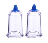 CAXUSD 2pcs Blue Plastic Moxa Burner Massage Cups for Professional Cupping Therapy, Adjust Physiological Functions and Dispelling Cold Feeling, for Home Relaxation and Wellness