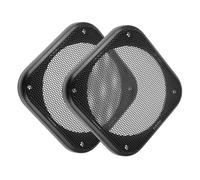 CAXUSD 2pcs Car Subwoofer Speaker Grill Covers Square Mesh Guard for Audio Speakers Dustproof Protective Frame Compatible with Various Car Models