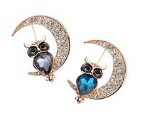 CAXUSD 2pcs Creative Owl Shaped Alloy Brooch for Women Lightweight Clothes Decoration with Lovely Colorful Oil Dropped Design, Stylish Pin Brooches for Banquet or Daily Use