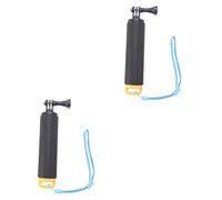 CAXUSD 2pcs Dive Buoy Pole Yellow Floating Handheld Stick Cameras Wrist Strap Dual Camera Float Support for Snorkeling and Underwater Adventures
