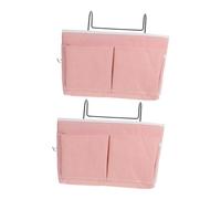 CAXUSD 2pcs Dormitory Bed Hanging Basket Soft Fabric Organizer for Bunk Beds and Bedrooms Secure Hanging Storage Bags with Multiple Pockets for Books Electronics and Essentials