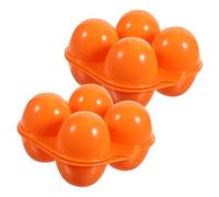 CAXUSD 2pcs Egg Storage Box with Lid Plastic Egg Tray for Refrigerator Storage Multi-groove Design Helps Prevent Cracking for Fridge Organisation