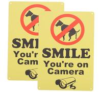 CAXUSD 2pcs Garden Warm Sign No Peeing Dog Walking Notice Sign Warning for Dogs Decorative Outdoor to Deter Pet Urination Vintage Plaque for Your Lawn