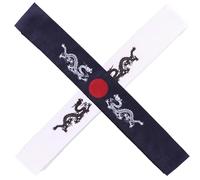CAXUSD 2pcs Japanese Headband, Cotton Breathable Sweat Band for Women, Keeps You Cool, Decorative Wide Headwear for Kitchen Use and Japanese Costume