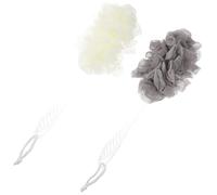 CAXUSD 2pcs Long Handle Bath Brush for Skin Cleaning and Gentle Exfoliation with Sturdy Pp and Pbt Material, Stylish and Creative Design for Shower and Bath Use Random Color