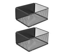 CAXUSD 2pcs Magnetic Fridge Shelves Spice Rack Organizer Kitchen Storage Basket Wall Mount Space-saving Magnetic Attachment Black