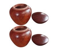 CAXUSD 2pcs Mini Wooden Keepsake Urns for Human and Pet Ashes, Small Portable Rosewood Cremation Memorial Canisters, Personal Funeral Storage Jars
