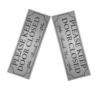 CAXUSD 2pcs Notice Door Closed Decal Decorative Adhesive Sign for Bathroom Restroom Storage Room Office Easy to Remove Minimalist Door Sticker Black PVC