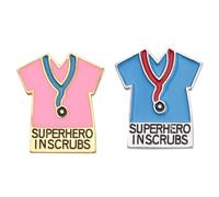 CAXUSD 2pcs Nurse Doctor Enamel Brooch Delicate Brooch Pin Creative Alloy Safe Easy to Wear and Take for Daughters Friends Evening Parties