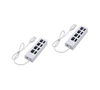 CAXUSD 2pcs Port Usb Splitter Hub for Car Usb Socket Multiple Plug Multi Charger Hub Port Adapter Splitter Device Connector