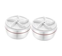 CAXUSD 2pcs Portable Mini Washing Machine Usb Powered Clothes Washer for Travel for Socks Underwear Compact Design High-frequency Cleaning Cycle