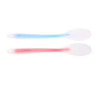 CAXUSD 2pcs Silicone Handheld Back Massage Paddle Set Neck and Shoulder Massage Stick Portable Meridian Hammer for Deep Tissue Muscle Relief Blue and Pink