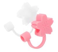 CAXUSD 2pcs Silicone Straw Tip Covers Straw Tips Protector with Special Shape and Cute Design Reusable Caps to Protect from Dust for Party and Occasion