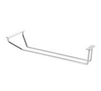 CAXUSD 2pcs Wine Glass Rack Glass Holder Single Row Silver Stainless Steel and Chrome Plated Store Wine Glasses in Bars and Restaurants