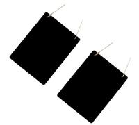 CAXUSD 2pcs Wooden Small Chalkboard Mini Blackboard, Double-Sided, Black, with Lanyard, Easy to Hang, Write on Both Sides, for Wall and Business Use