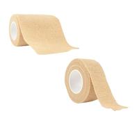 CAXUSD 2pcs Yellow Self-Adhesive Sports Compression Made of Pure Cotton for Body and Fingers Protection, Easy to Wrap for Sports and First Aid