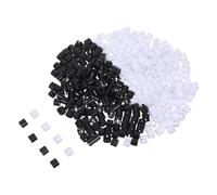 CAXUSD 300Pcs Plastic Clothes Hanger Size Marker Rings, Garment Size Labels for Clothing Racks, White and Black Sizing Tags Set for Wardrobe Organization and Clothes Supply