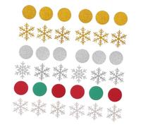 CAXUSD 300pcs Snowflake Confetti Set Red Green Gold Silver Paper Sprinkles for Christmas Holiday Party Decorations Winter Celebration Table Decor with Elegant Glitter Snowflake Design