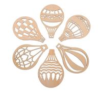 CAXUSD 30pcs Hot Air Balloon Wooden Slices with Smooth Surface for DIY Graffiti Crafts and Handicrafts, Recyclable Brown Wood Chips for Door Hanging Decorations and Creative Home Decors