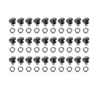 CAXUSD 30pcs Metal Shoe Lace Hooks for Boots, Brass 8mm Buckles for Repair | Iron Washer and Rings Hooks Included, for Work Boots and Backpacks, Hiking Use, Resists Fading