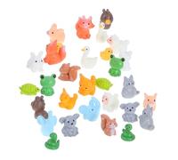 CAXUSD 30pcs Miniature Resin Animal Figures for Micro Landscape DIY Crafts Durable Frog and Duck Figurines with Vivid Colors Detailed Mini Ornaments for Dollhouse Fairy Garden Aquarium