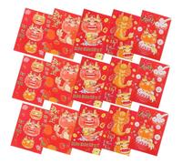 CAXUSD 30pcs Year of Dragon Lucky Money Envelopes Red Chinese Style Paper Envelopes Wedding for Money Lunar Year Creative Packet