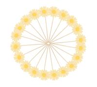 CAXUSD 36PCS Daisy Cupcake Toppers Flower Cake Decorations for Happy Birthday Weddings Showers Easy to Insert Daisy Picks for Spring Celebrations and Eye Catching Dessert Tables