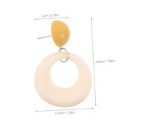 CAXUSD 3pairs Hollow Geometric Acrylic Drop Earrings for Women Elegant Round Dangle Jewelry Lightweight for Halloween Party and Everyday Wear